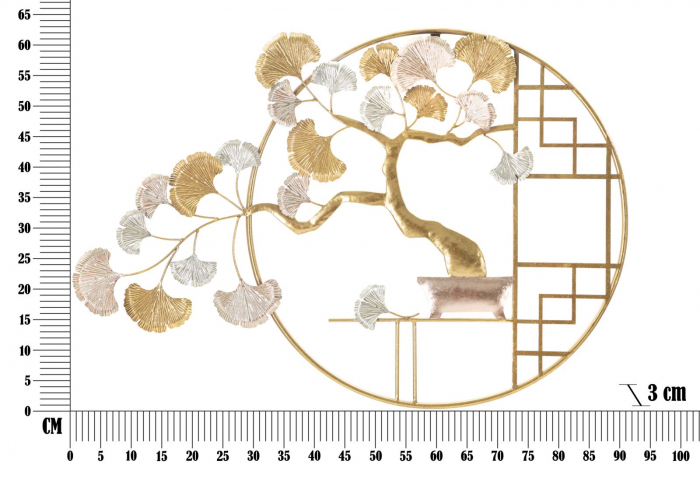 Decorațiune Metalica Arbore Auriu Eleganta CreativDeco [6]