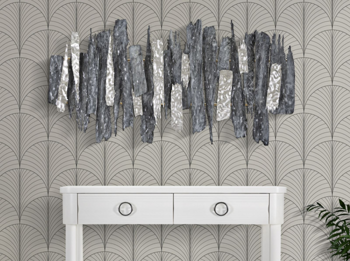 Decorațiune perete abstracta metalica CreativDeco - Design Artistic cu Texturi Variate pentru Decor Contemporan [2]