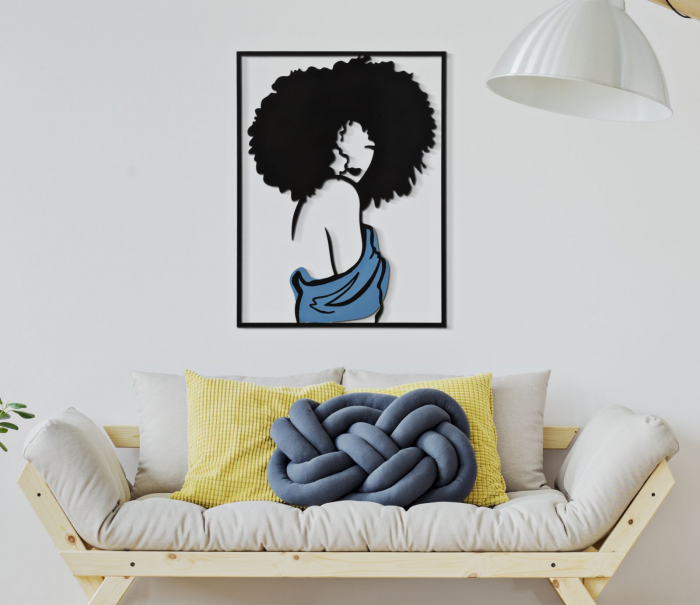 Decoratiune Metalica Silueta Afro - Contrastant si Puternic CreativDeco [5]