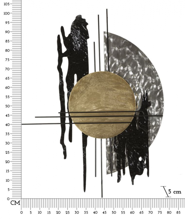 Decorațiune metalică de perete abstracta Cripton B [6]