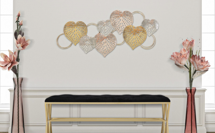 Decorațiune Metalica Inimi Interconectate Glam CreativDeco [5]