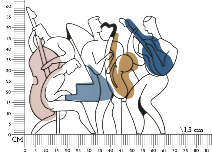 Decoratiune Metalica Muzicieni Abstracti - Eleganta si Moderna CreativDeco [6]