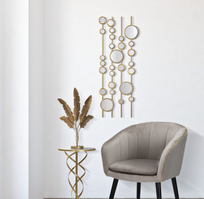 Decoratiune metalica oglinzi, auriu [2]