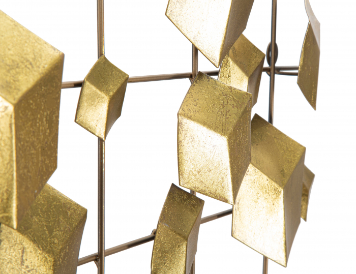 Decoratiune metalica perete Abstract, auriu - creativdeco.ro [4]