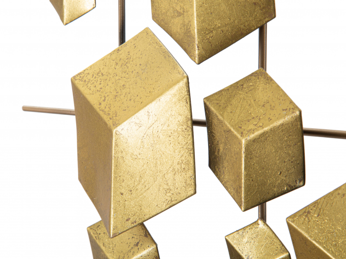 Decoratiune metalica perete Abstract, auriu - creativdeco.ro [3]