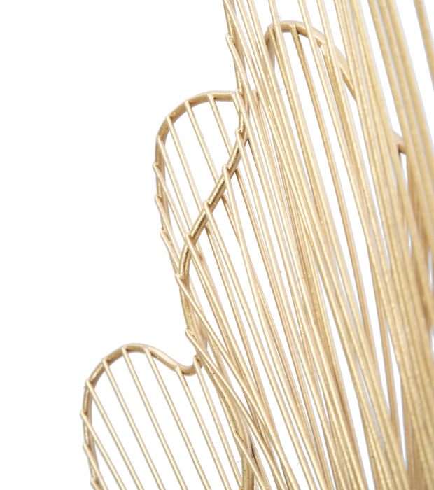 Decoratiune metalica perete Glam Leaf, auriu [3]