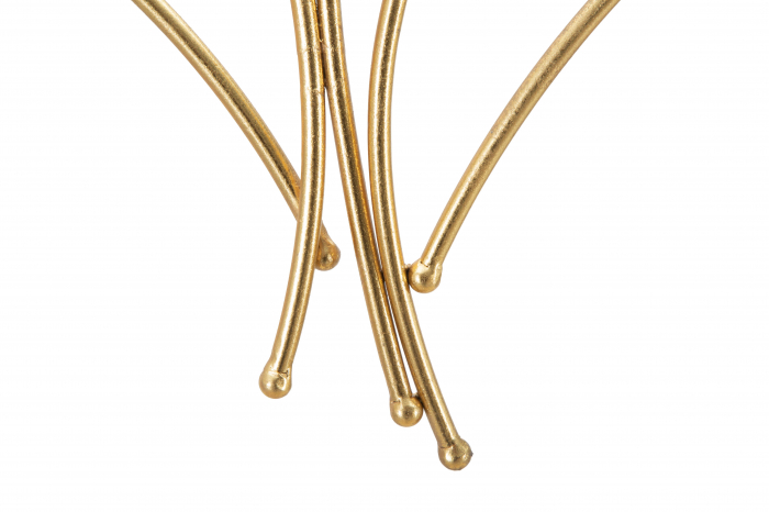 Decoratiune metalica perete Glam Leaf, auriu [4]