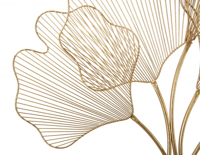Decoratiune metalica perete Glam Leaf, auriu [5]