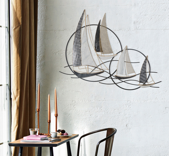 Decoratiune  metalica perete Vela,fier/multicolor [2]
