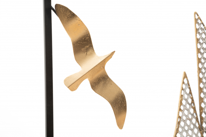 Decoratiune metalica perete Vela New, negru/auriu [4]