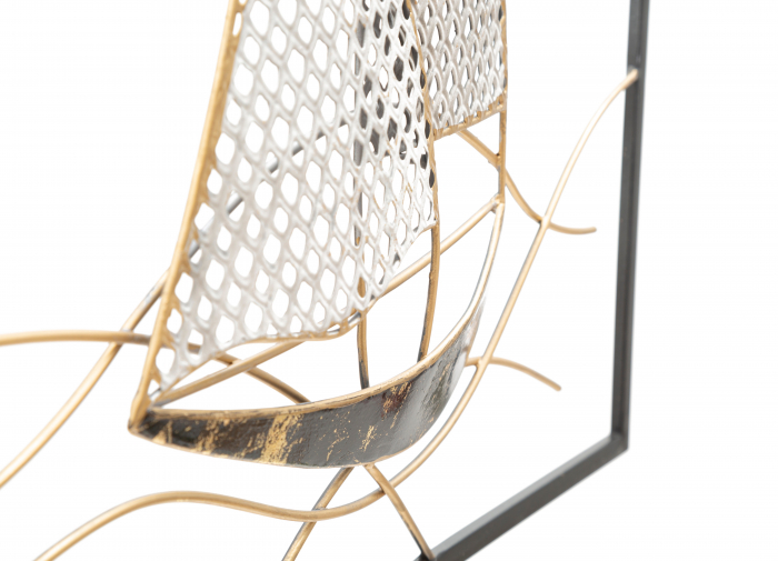 Decoratiune metalica perete Vela New, negru/auriu [5]