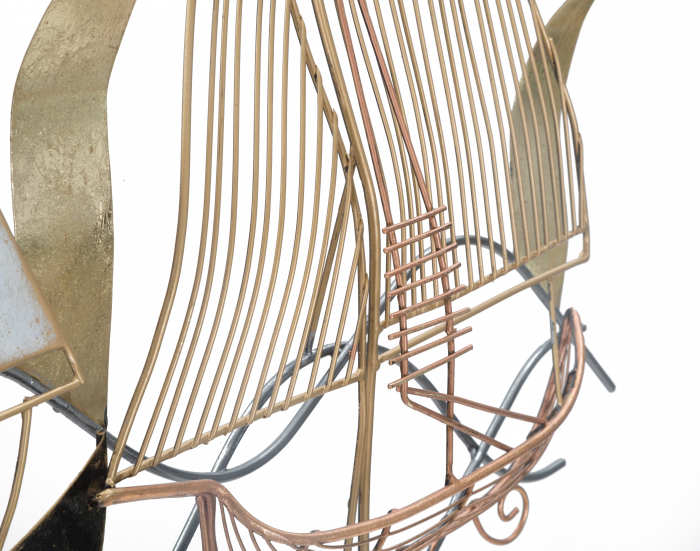 Decoratiune metalica perete Velieri, fier/multicolor [4]