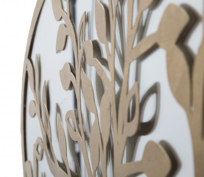 Decoratiune perete Arborele vietii, metal/oglinda [4]