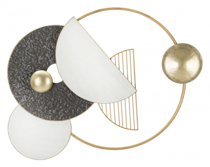 Decoratiune perete Boly, metal, auriu negru - creativdeco.ro [1]