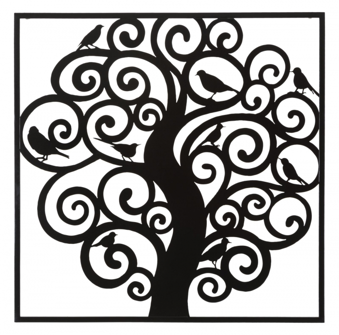 Decoratiune perete Copacul vietii, metal negru - creativdeco.ro [1]