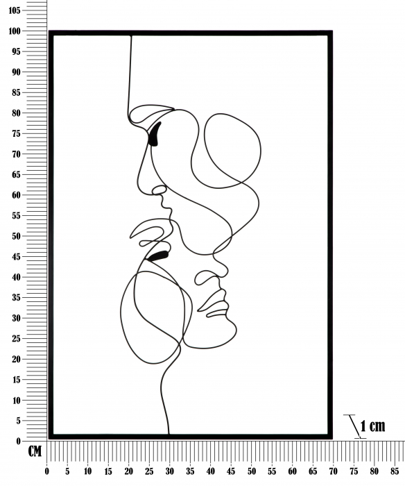 Decoratiune perete Couple, negru [6]