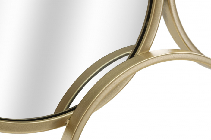 Decoratiune perete cu oglinzi Infinity, metal auriu [4]