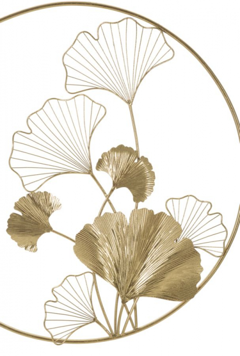 Decoratiune perete Double Leaf, fier auriu [4]