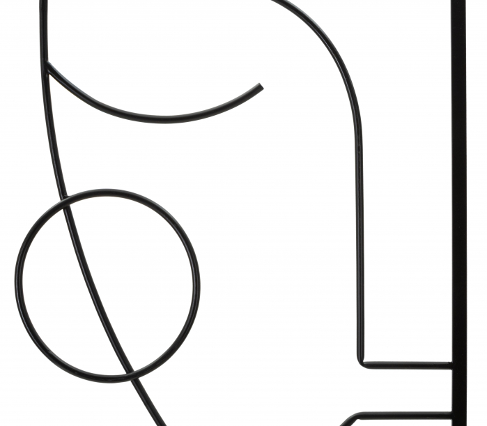 Decoratiune perete Faces, negru, set 2buc [5]