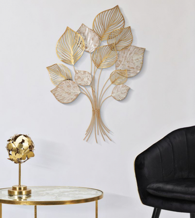 Decoratiune Metalica Eleganta cu Frunze Stilizate - CreativDeco [2]