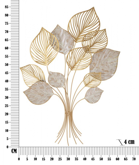 Decoratiune Metalica Eleganta cu Frunze Stilizate - CreativDeco [6]