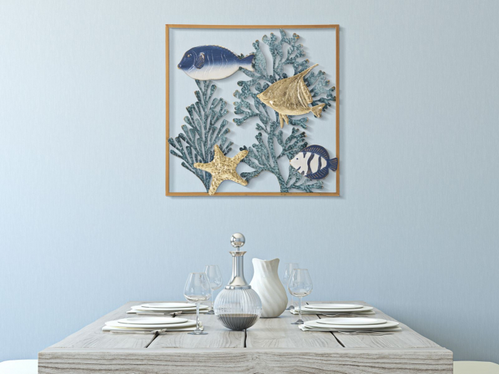 Decoratiune perete Fish, fier, multicolor [2]