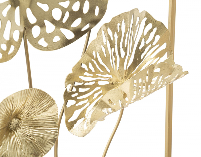 Decoratiune perete Flowers, fier auriu [5]