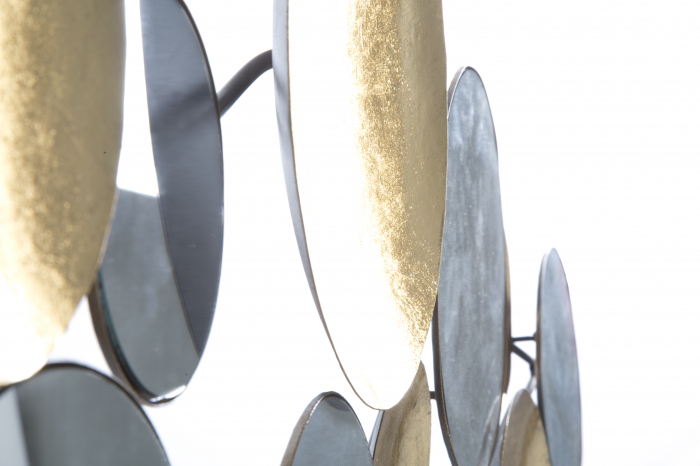 Decoratiune perete Globes, metal/oglinda, auriu [4]