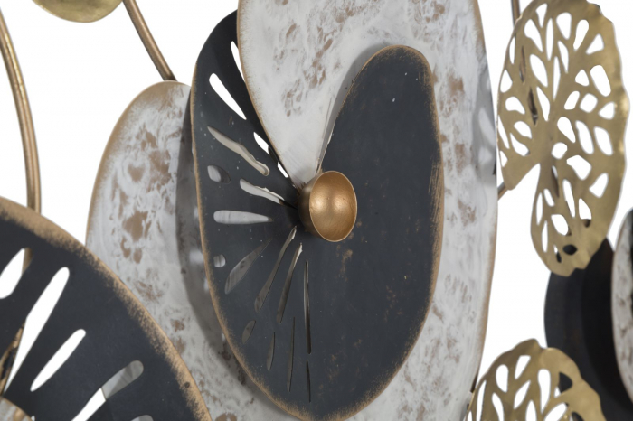 Decoratiune perete aurie design nuferi stilizati, Glut-A | CreativDeco.ro [4]