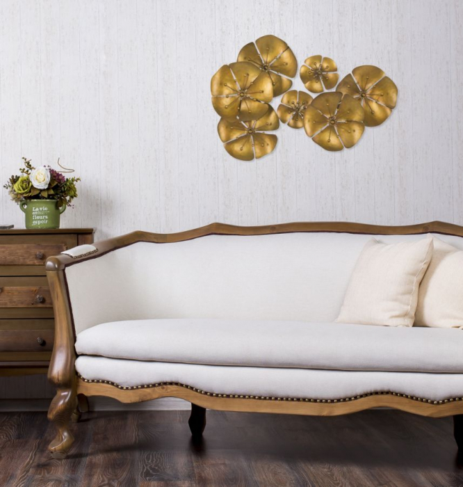 Decoratiune perete Goldy, fier auriu [3]
