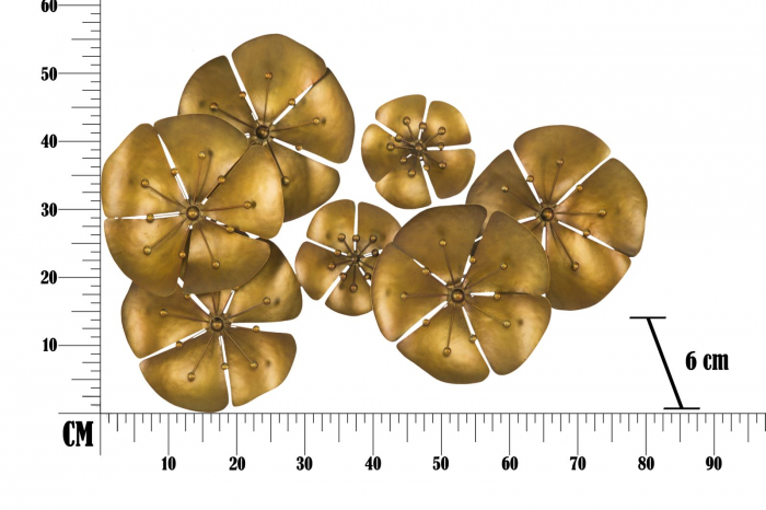 Decoratiune perete Goldy, fier auriu [2]