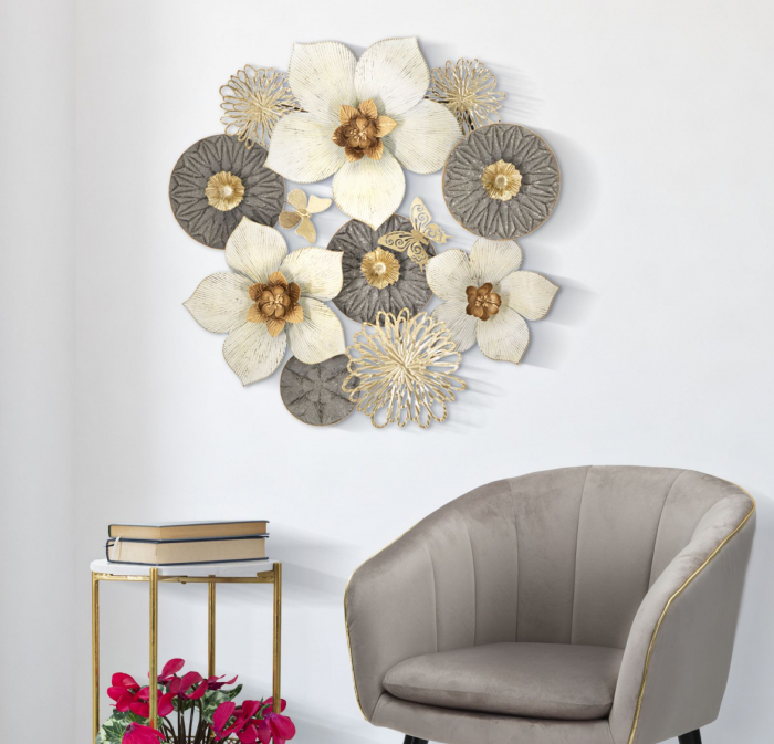 Decoratiune perete Gorgeous, fier, auriu alb [2]