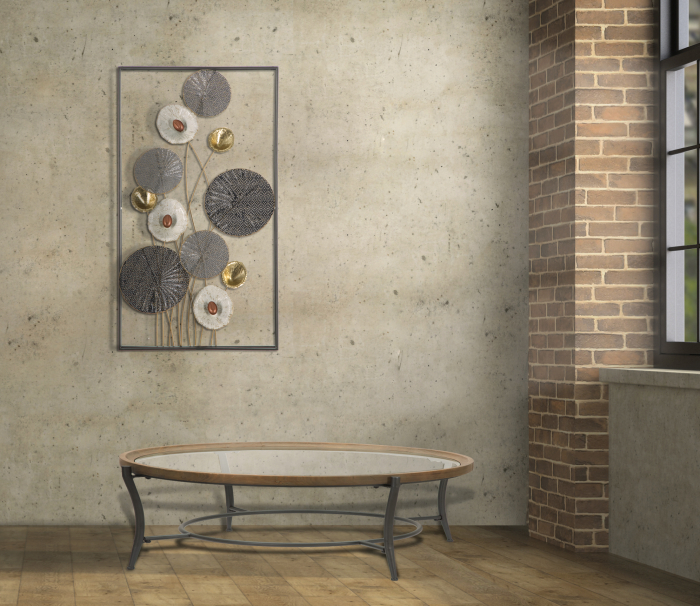 Decoratiune perete Grid, metal, multicolor - creativdeco.ro [4]
