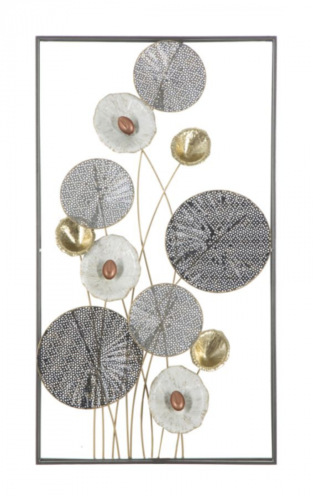 Decoratiune perete Grid, metal, multicolor - creativdeco.ro [1]