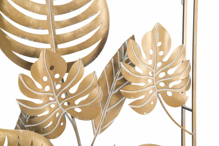 Decoratiune metalica perete aurie model frunze Jungle | creativdeco.ro [3]