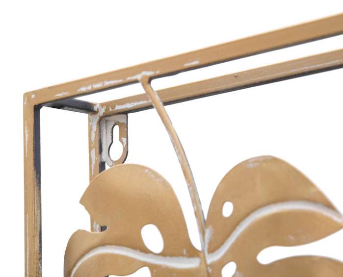 Decoratiune metalica perete aurie model frunze Jungle | creativdeco.ro [5]