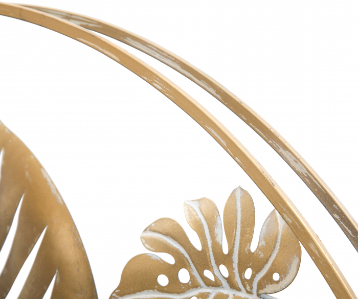 Decoratiune metalica perete Jungle, fier/auriu [5]