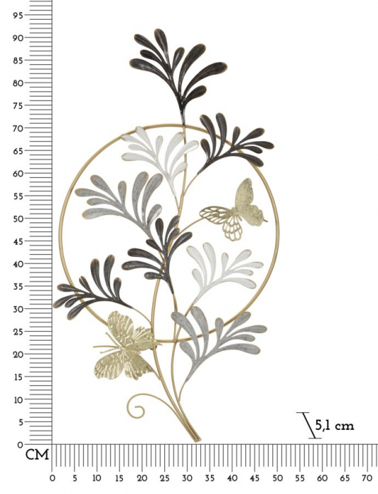 Decoratiune perete Lixy, fier, multicolor [6]