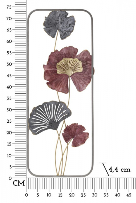 Decoratiune perete Lobo, fier, gri rosu - creativdeco.ro [6]