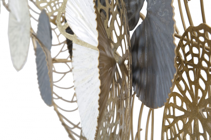 Decoratiune perete aurie cu nuferi Lux | creativdeco [8]
