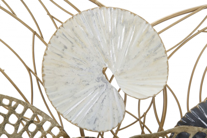 Decoratiune perete aurie cu nuferi Lux | creativdeco [5]