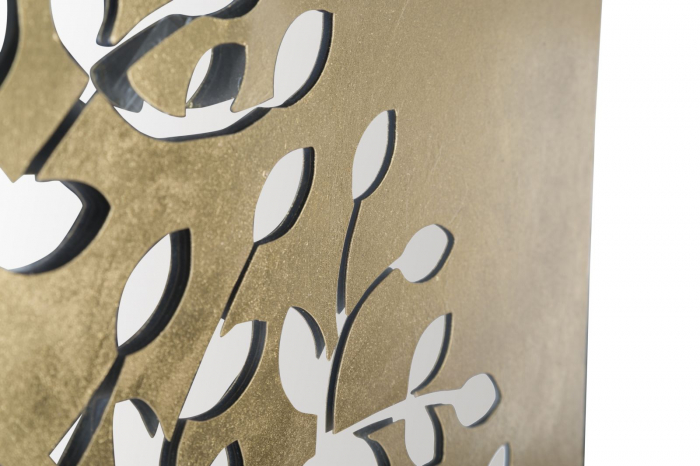 Decoratiune perete Maternity, fier/MDF/oglinda, auriu [3]