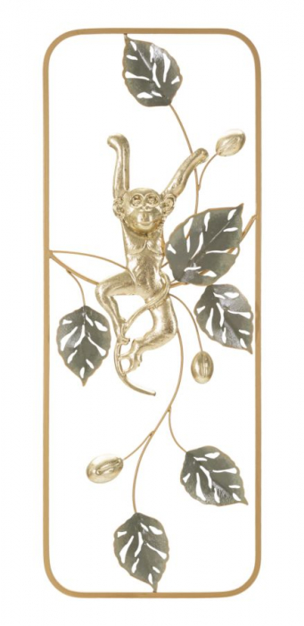 Decoratiune perete Monkey, fier, multicolor [1]