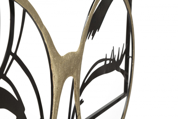 Decoratiune perete Ochelari, fier, auriu/negru [4]