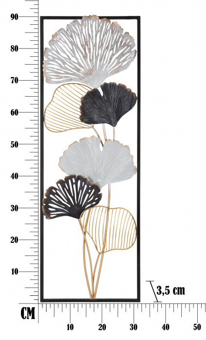 Decoratiune perete frunze gingko fier multicolor Ory-B - CreativDeco.ro [6]