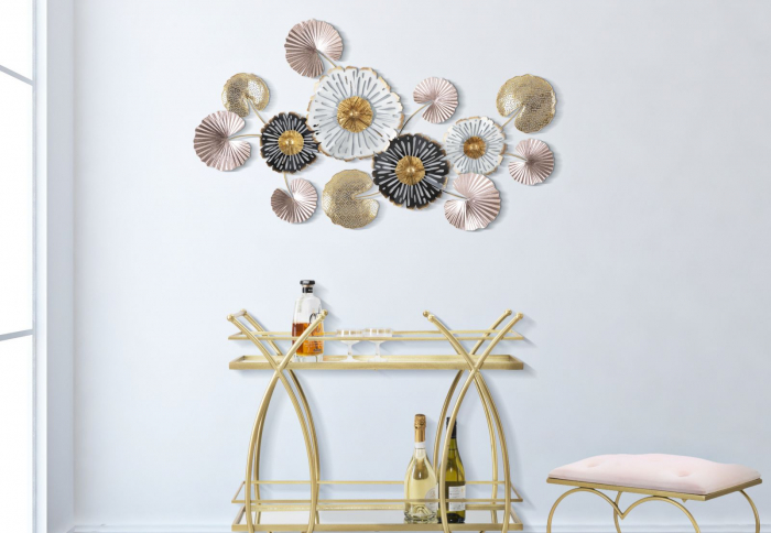 Decoratiune perete Pinky B, roz/auriu [2]