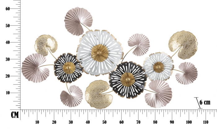 Decoratiune perete Pinky B, roz/auriu [6]