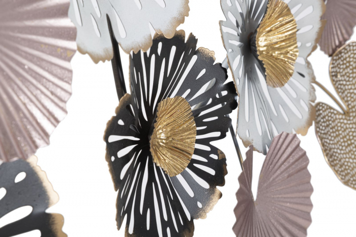Decoratiune perete Pinky, fier, roz/auriu/alb [4]