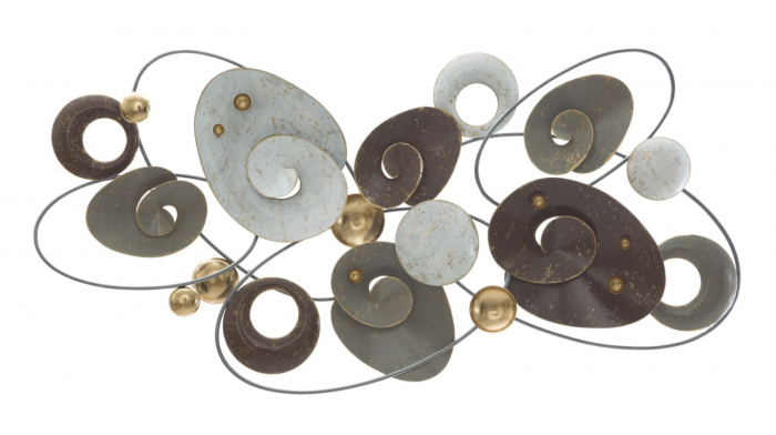 Decoratiune perete Planet, metal/multicolor [1]