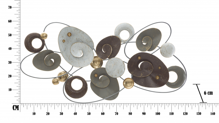 Decoratiune perete Planet, metal/multicolor [7]